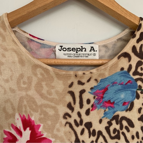 Y2K JOSEPH A. LONG SLEEVED LEOPARD FLORAL - Picture 3 of 6